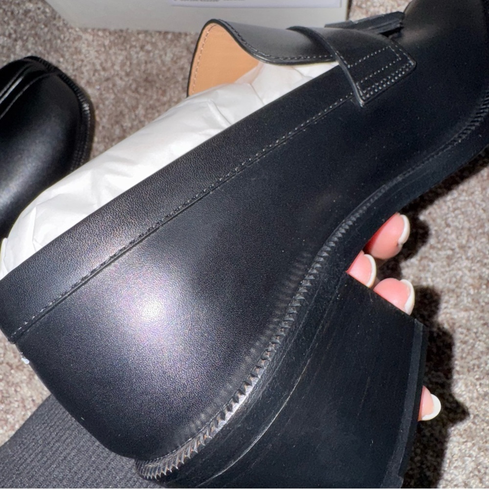 New Size 36 Maison Margiela Tabi Black Loafers - Picture 10 of 12
